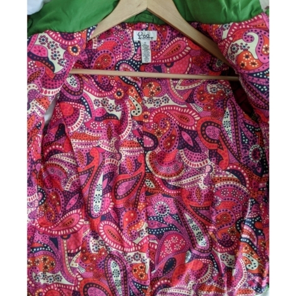 Lilly Pulitzer Green and Paisley Down Puff Vest - Picture 3 of 7